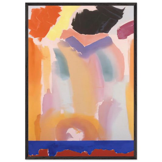 Orange Jangles - 1969 - Ronnie Landfield Framed Art Print – Black Wooden Frame - Default Title - -Framed Art Print