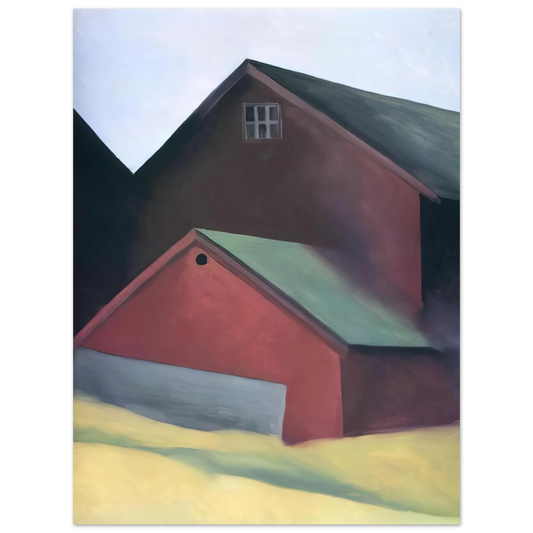 Georgia O'Keeffe - Ends Of Barns Fine Art Poster - 13x18 cm / 5x7 inches