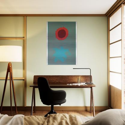 Chrome Green - 1972 - Adolph Gottlieb Brushed Aluminum Print - 70x100 cm / 28x40 inches | Adolph Gottlieb Aluminum Print | Adolph Gottlieb Prints