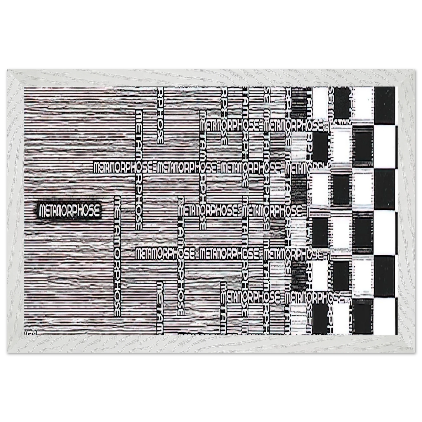 MC Escher - METAMORPHOSIS II EXCERPT 1 Wall Art - 60x80 cm / 24x32 inches - Fine Art Poster - -