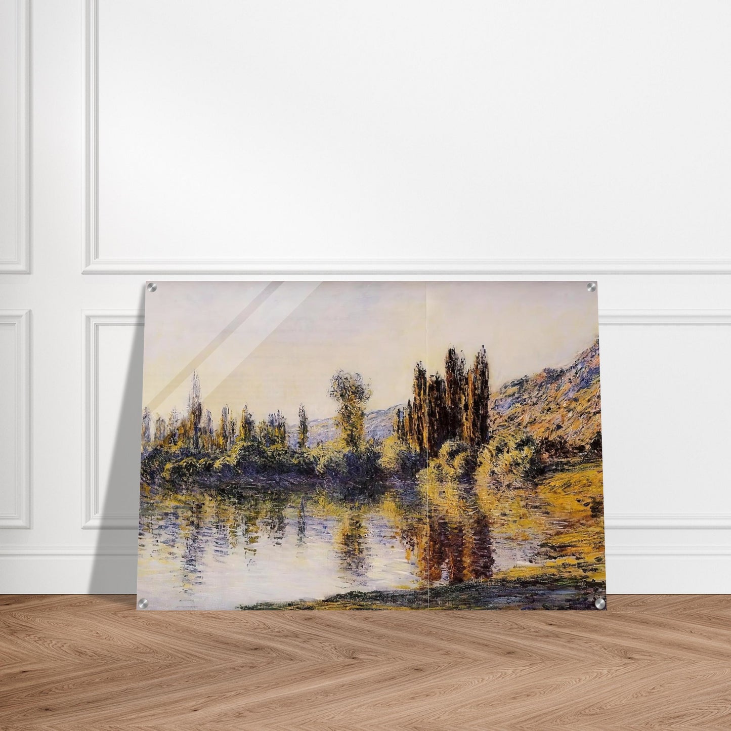The Seine at Vetheuil - claude monet Acrylic Print - 70x100 cm / 28x40″ inches