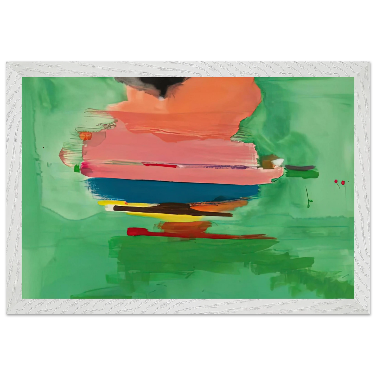 Helen Frankenthaler - Untitled, 1973- Wall Art - 30x40 cm / 12x16 inches - Premium Wooden Framed Poster With Fine Art Paper - Black frame