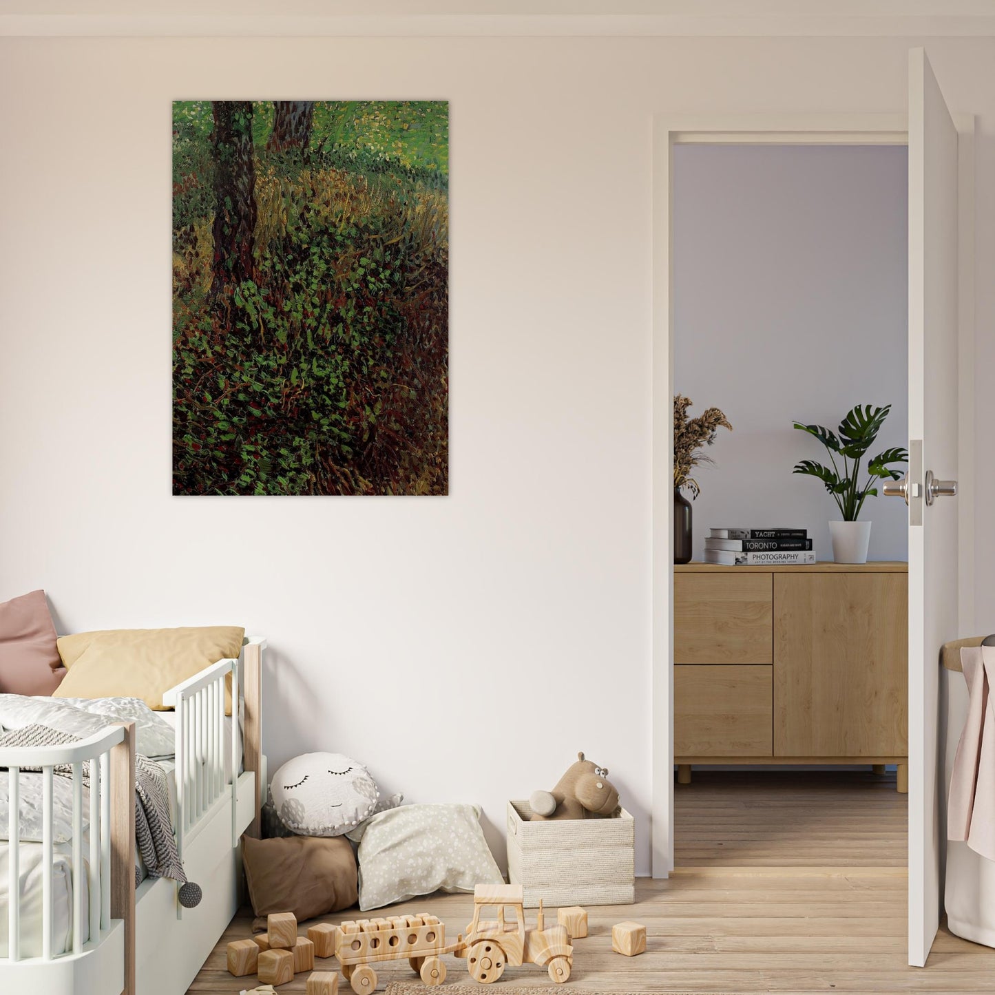 Undergrowth - Vincent van Gogh Brushed Aluminum Print - 70x100 cm / 28x40 inches | Vincent van Gogh Aluminum Print | Vincent van Gogh Prints