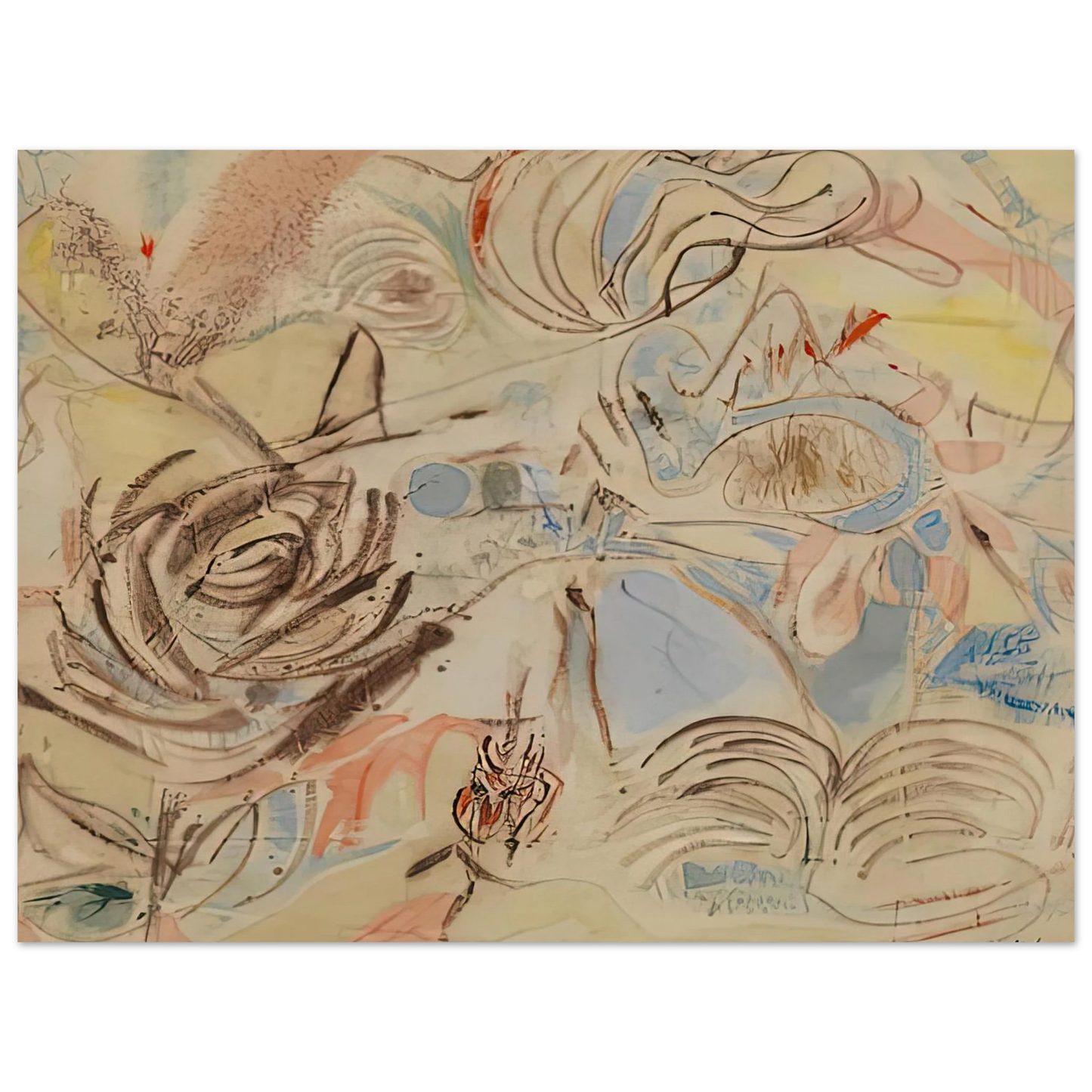Helen Frankenthaler - 10 29 52, 1952- Wall Art - 21x29.7 cm / 8x12" - Premium Wooden Framed Poster With Fine Art Paper - Black frame