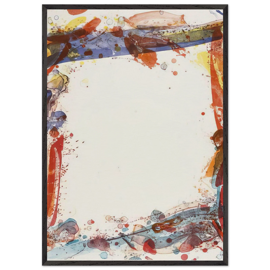 Veiled Sail - Sam Francis 70x100 cm / 28x40 inches Framed Art Print – Black Wooden Frame