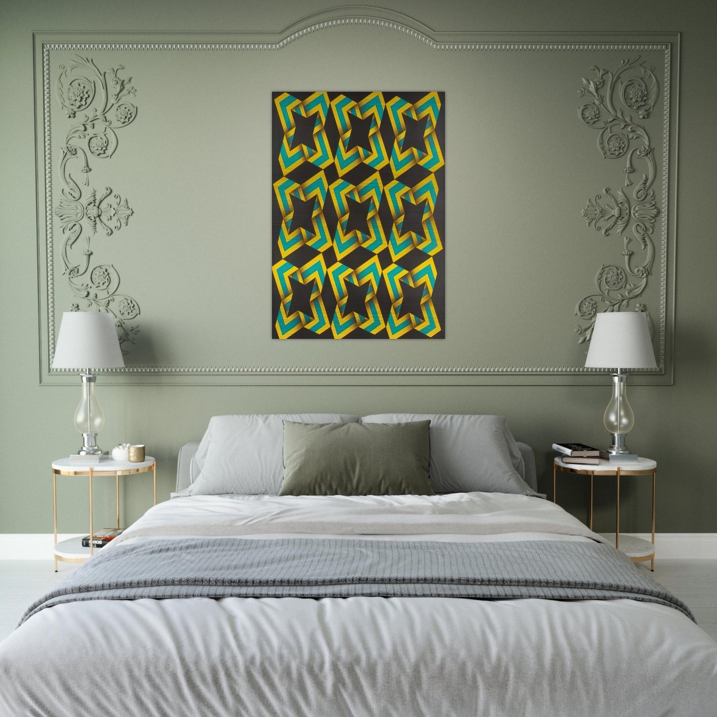 9-Soles - 1967 - Omar Rayo Brushed Aluminum Print - 70x100 cm / 28x40 inches | Omar Rayo Aluminum Print | Omar Rayo Prints