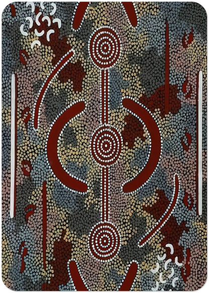 Honey Ant Dreaming - 1981 By Clifford Possum Tjapaltjarri Pack of 10 Post Cards | Clifford Possum Tjapaltjarri Post Cards | A6 (10.5 x 14.8 cm) - 4.1 x 5.8 inches