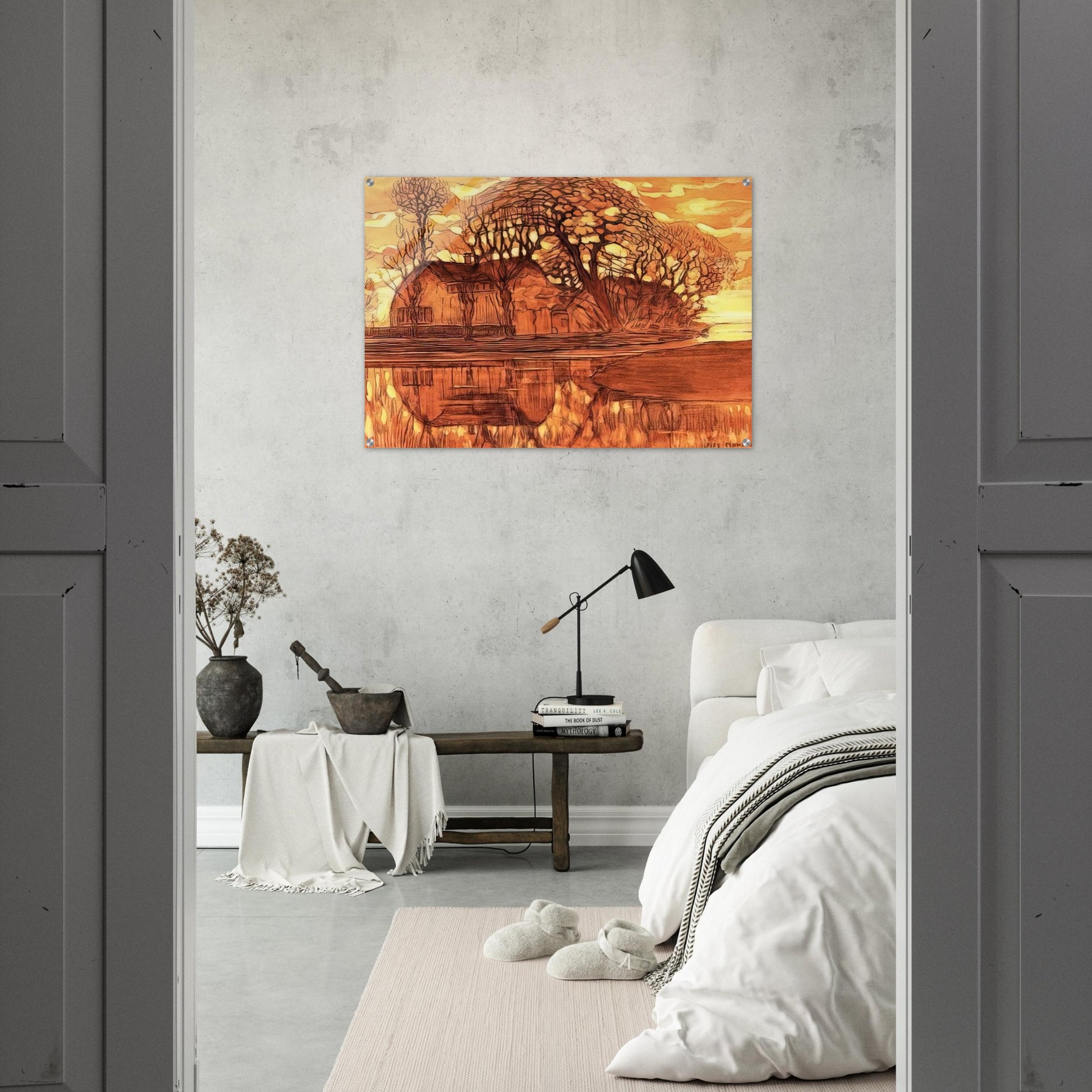 Farm at Duivendrecht - Piet Mondrian Acrylic Print - 70x100 cm / 28x40″ inches