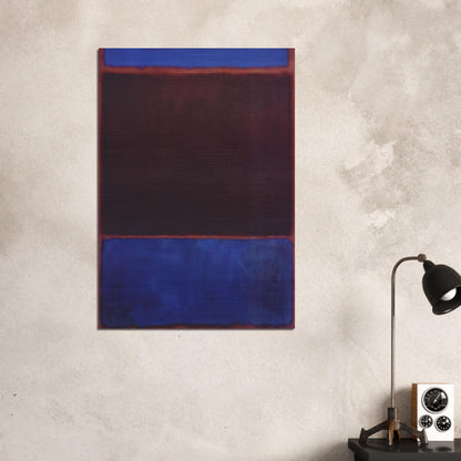 No. 3 Bright Blue, Brown, Dark Blue on Wine - 1962 - Mark Rothko Brushed Aluminum Print - 70x100 cm / 28x40 inches | Mark Rothko Aluminum Print | Mark Rothko Prints