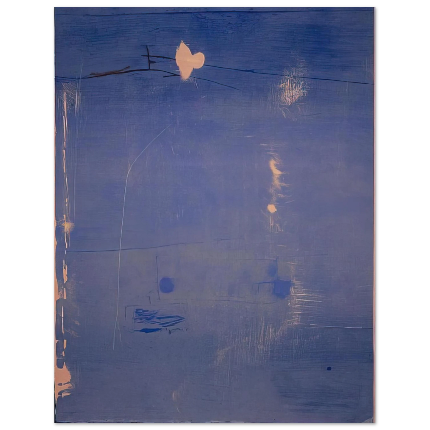 Helen Frankenthaler - Cameo - 1980 Wall art - 30x40 cm / 12x16 inches - Premium Wooden Framed Poster With Fine Art Paper - Black frame