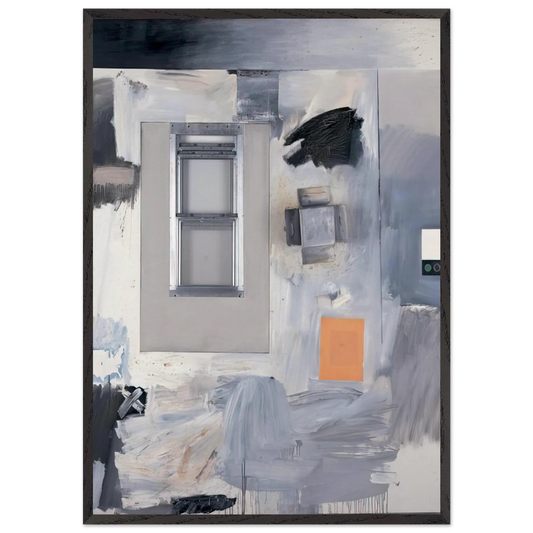 TROPHY V FOR JASPER JOHNS 1962 - Robert Rauschenberg Framed Art Print – Black Wooden Frame - Default Title - -Framed Art Print