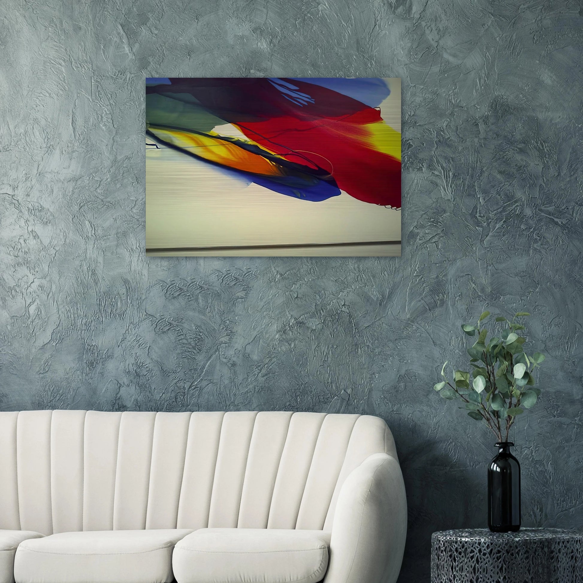 Phenomena Point Swing and Flank - Paul Jenkins Brushed Aluminum Print - 70x100 cm / 28x40 inches | Paul Jenkins Aluminum Print | Paul Jenkins Prints