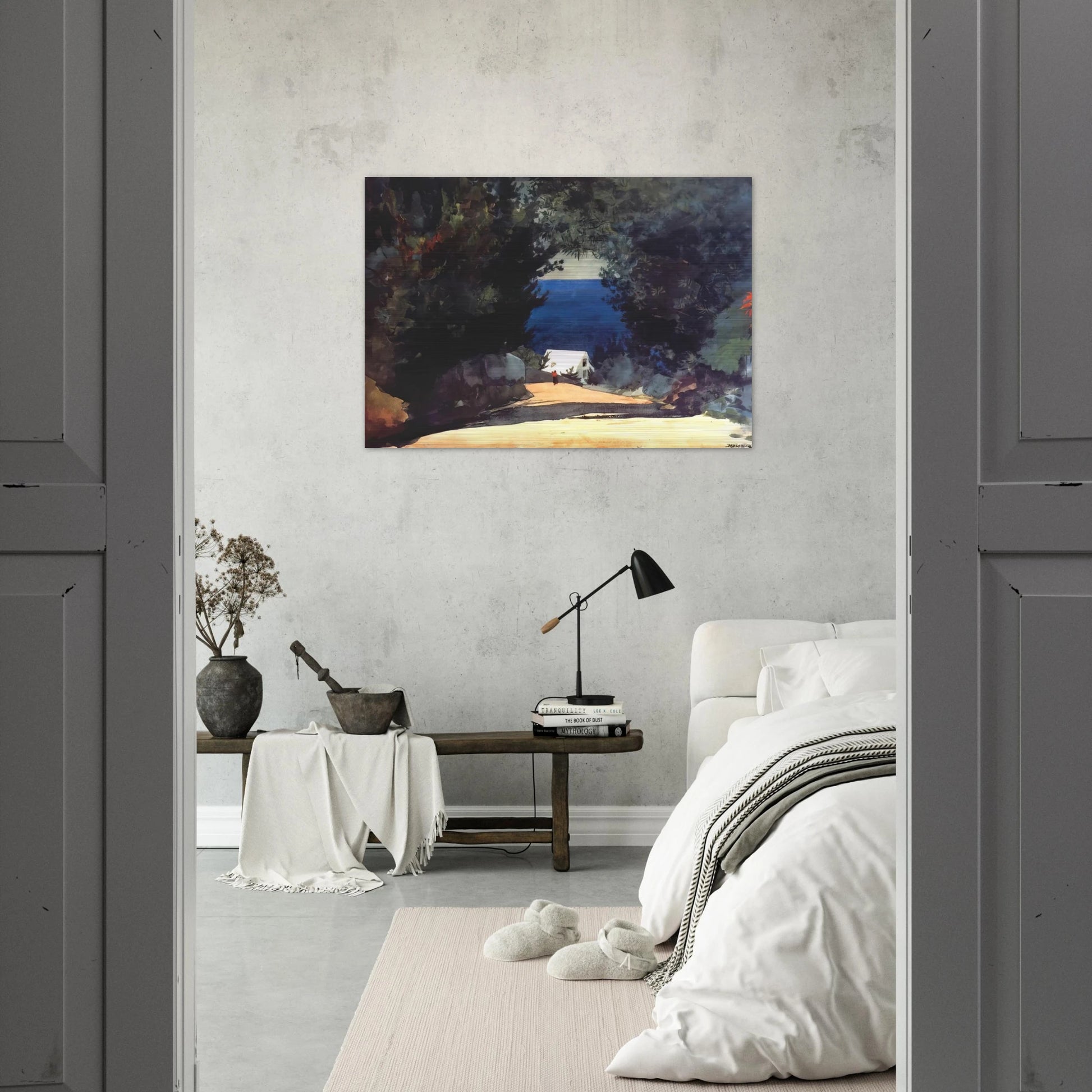 ROAD IN BERMUDA - Winslow Homer Brushed Aluminum Print - 70x100 cm / 28x40 inches | Winslow Homer Aluminum Print | Winslow Homer Prints