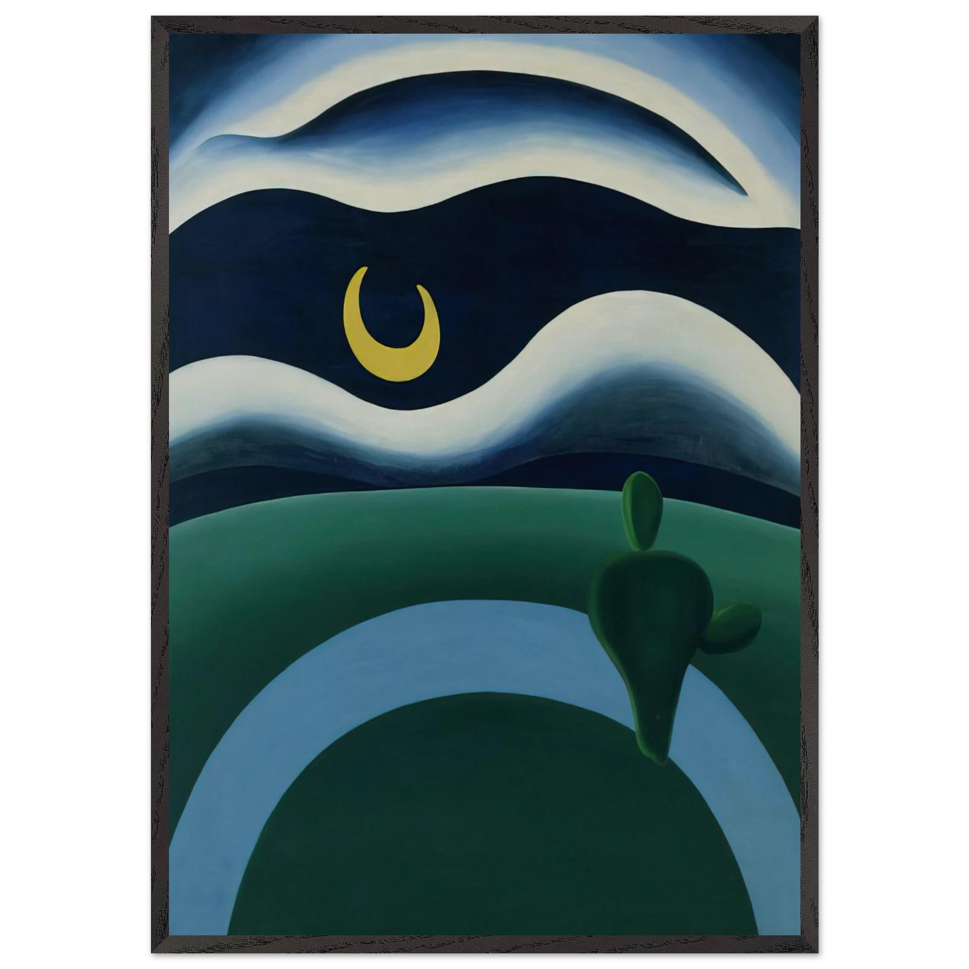 The Moon - Tarsila do Amaral Framed Art Print – Black Wooden Frame - Default Title - -Framed Art Print
