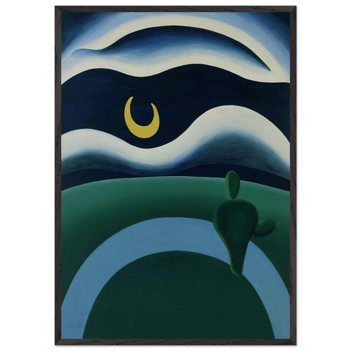 The Moon - Tarsila do Amaral 70x100 cm / 28x40 inches Framed Art Print – Black Wooden Frame
