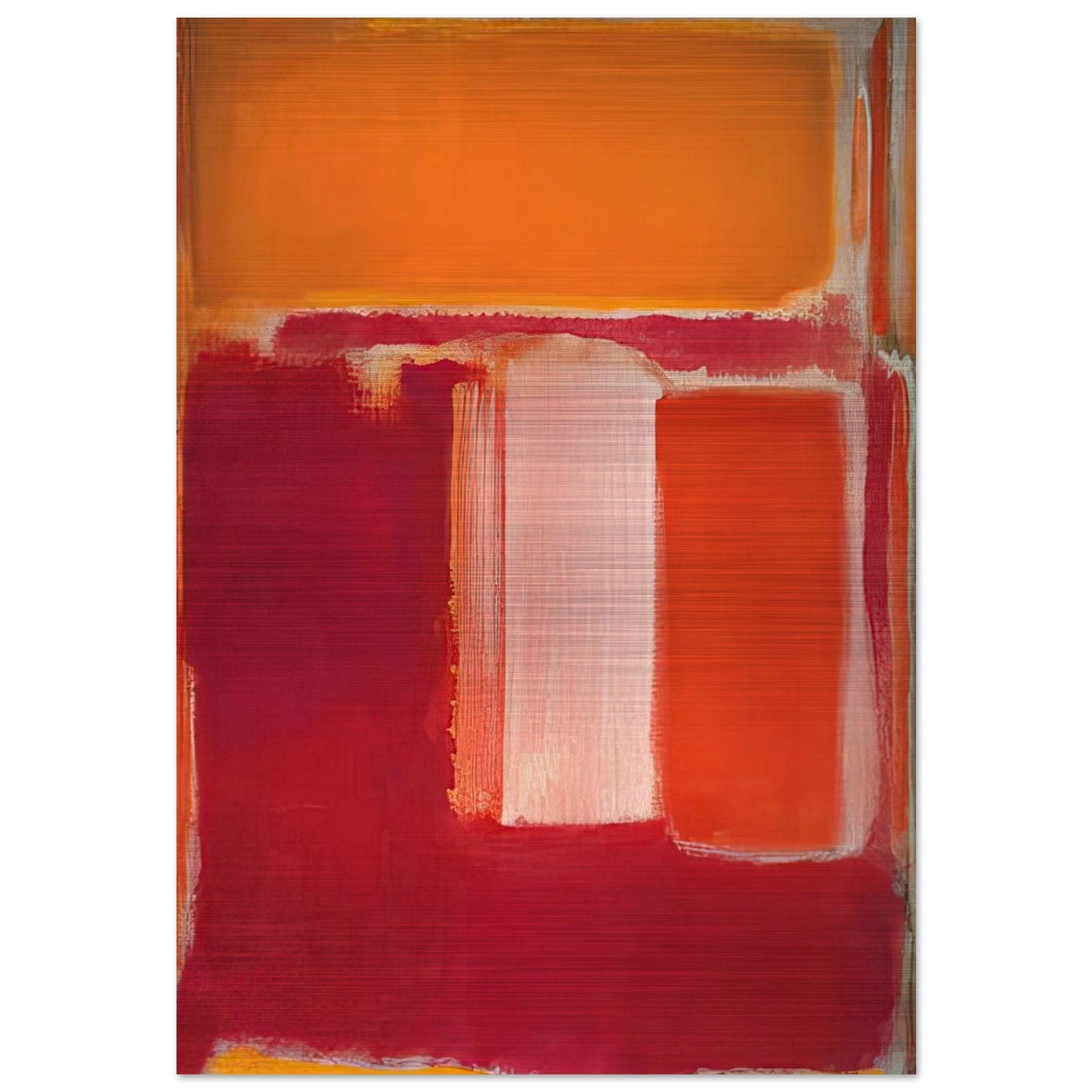 Yellow, Cherry, Orange - 1947 - Mark Rothko Brushed Aluminum Print - 70x100 cm / 28x40 inches | Mark Rothko Aluminum Print | Mark Rothko Prints