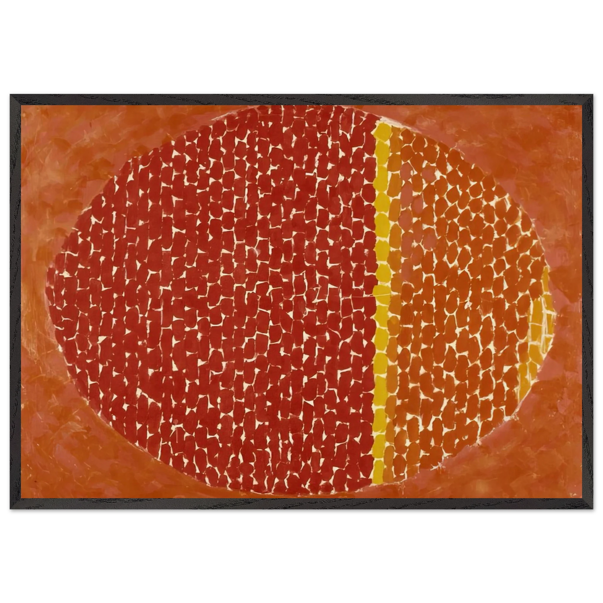 SNOOPY SEES EARTH WRAPPED IN SUNSET 1970 - Alma Woodsey Thomas Framed Art Print – Black Wooden Frame - Default Title - -Framed Art Print