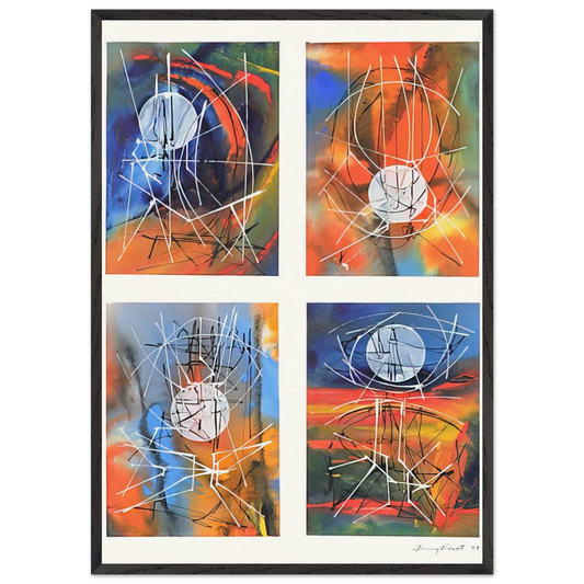 Four Days - 1979 - Jimmy Ernst Framed Art Print – Black Wooden Frame - Default Title - -Framed Art Print