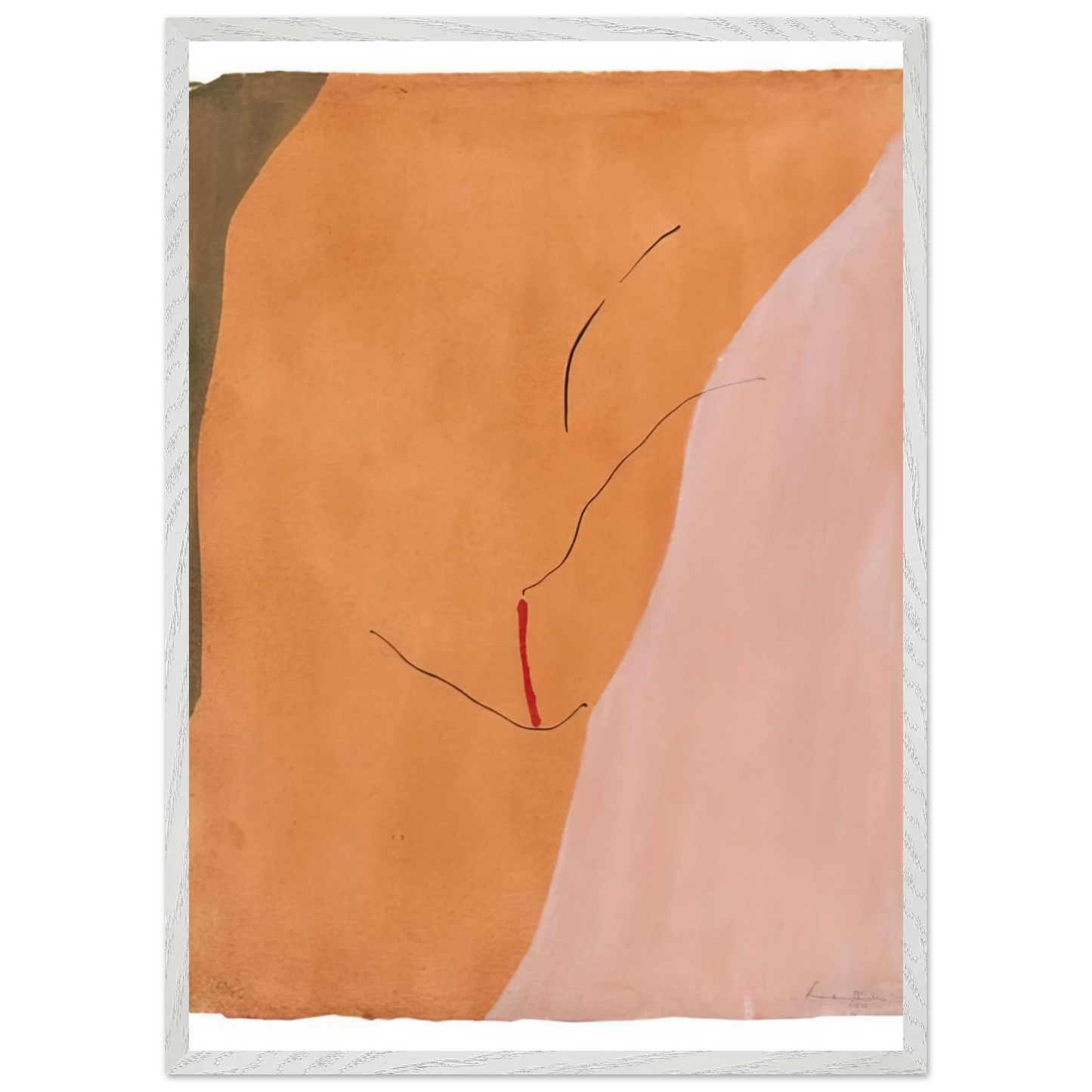 Helen Frankenthaler - Sanguine Mood - 1971 Wall art - A2 (42 x 59.4  cm) - Premium Wooden Framed Poster With Fine Art Paper - Wood frame