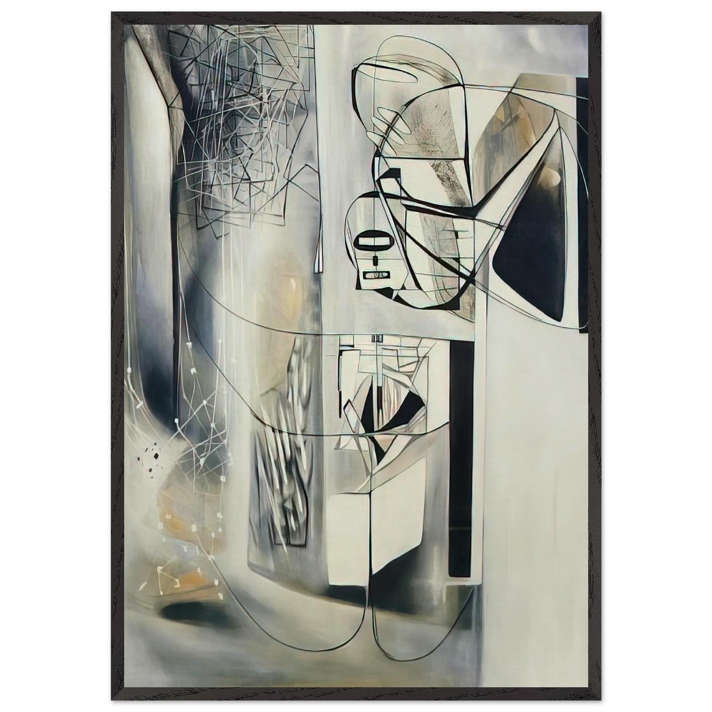 See See Rider - 1946 - Jimmy Ernst 70x100 cm / 28x40 inches Framed Art Print – Black Wooden Frame