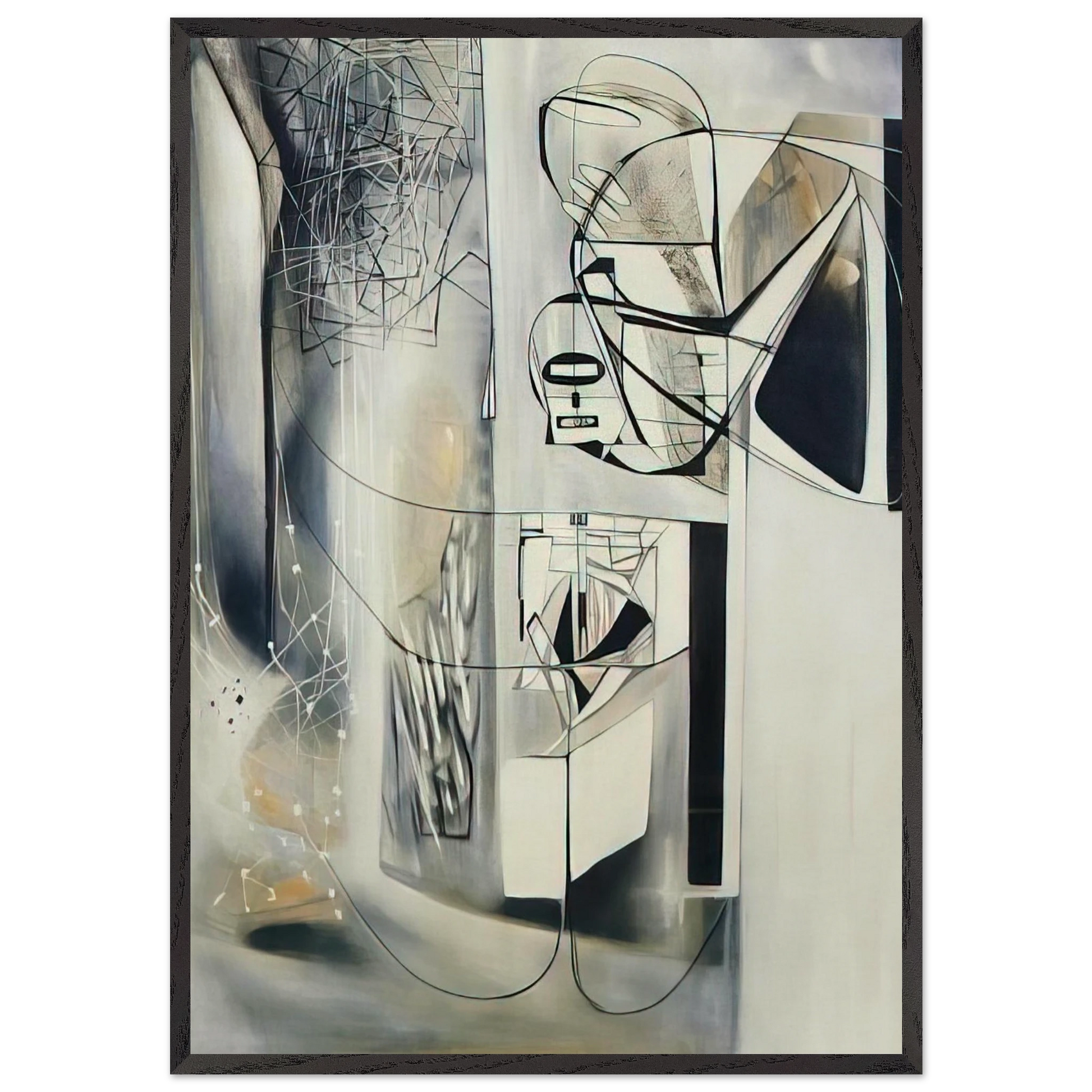 See See Rider - 1946 - Jimmy Ernst 70x100 cm / 28x40 inches Framed Art Print – Black Wooden Frame