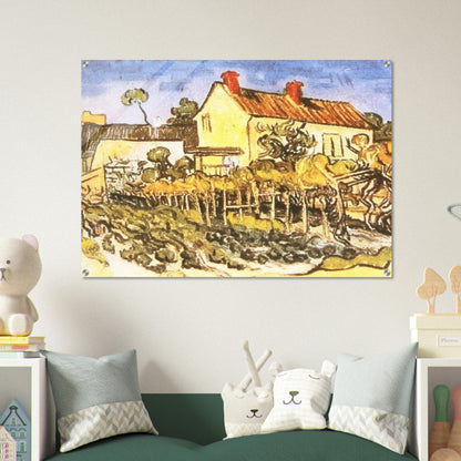 The House of Pere Eloi - Vincent van Gogh Acrylic Print - 70x100 cm / 28x40″ inches | Vincent van Gogh Wall Art | Vincent van Gogh Prints