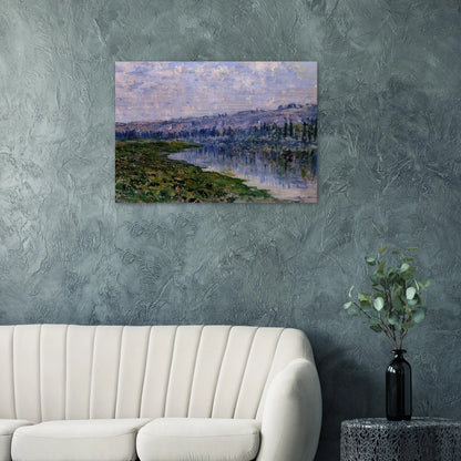 The Seine and the Chaantemesle Hills - claude monet Brushed Aluminum Print - 70x100 cm / 28x40 inches | claude monet Aluminum Print | claude monet Prints
