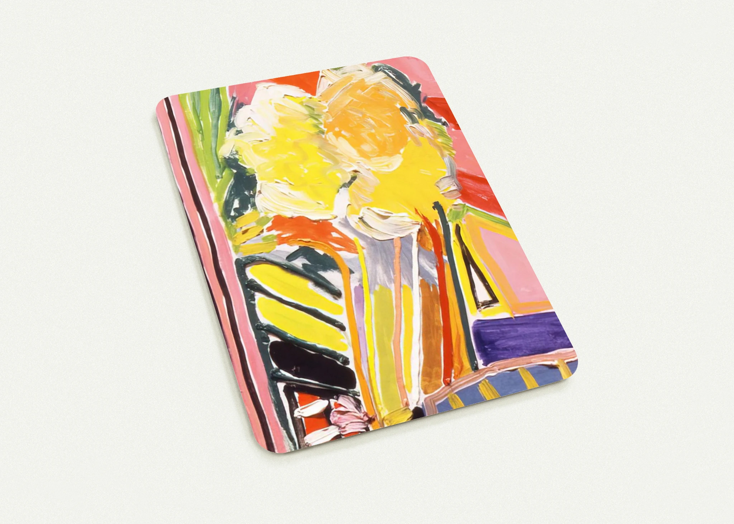 Pink Flower Painting - 1973 By Ronnie Landfield Pack of 10 Post Cards | Ronnie Landfield Post Cards | A6 (10.5 x 14.8 cm) - 4.1 x 5.8 inches