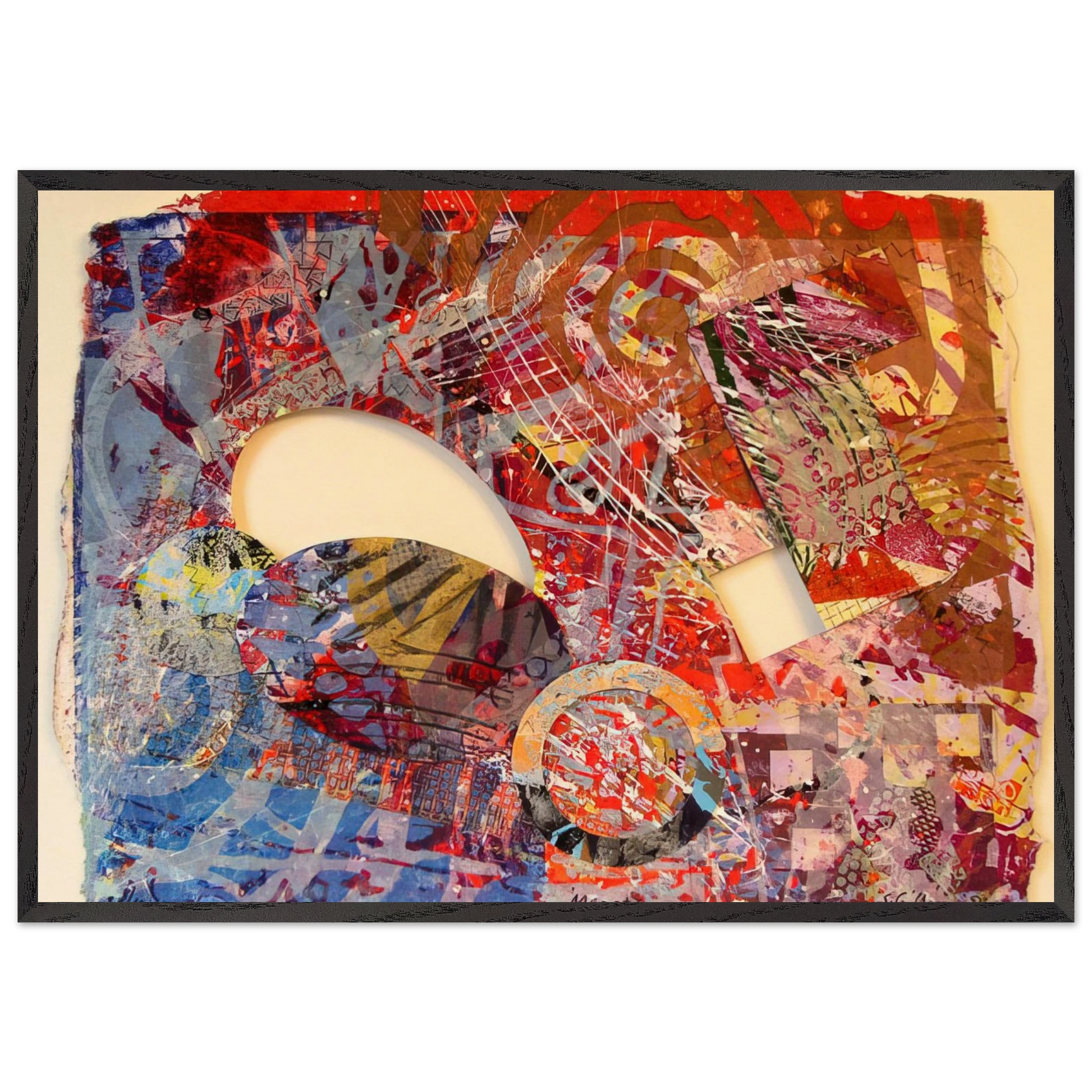 Manet III - Sam Gilliam Framed Art Print – Black Wooden Frame - Default Title - -Framed Art Print