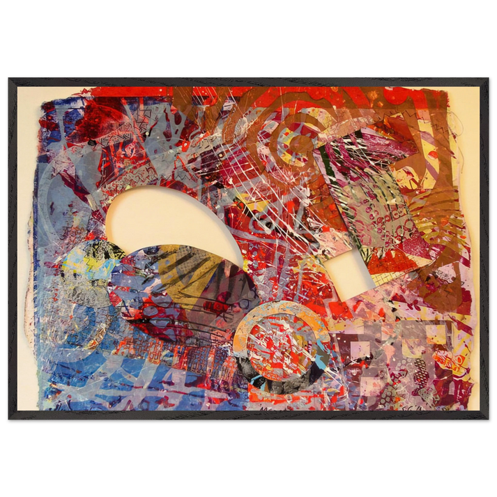 Manet III - Sam Gilliam 70x100 cm / 28x40 inches Framed Art Print – Black Wooden Frame