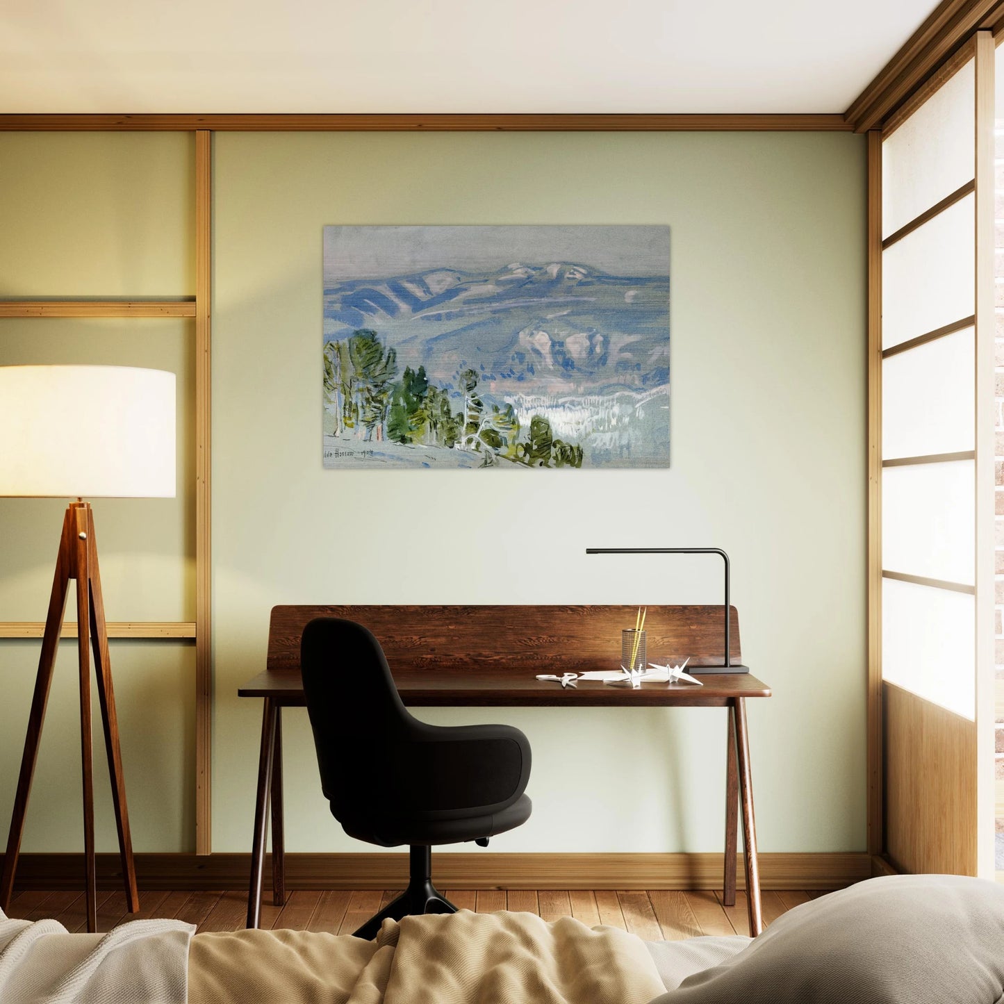 Looking towards Mount Adams from Mount Hood - Childe Hassam Brushed Aluminum Print - 70x100 cm / 28x40 inches | Childe Hassam Aluminum Print | Childe Hassam Prints