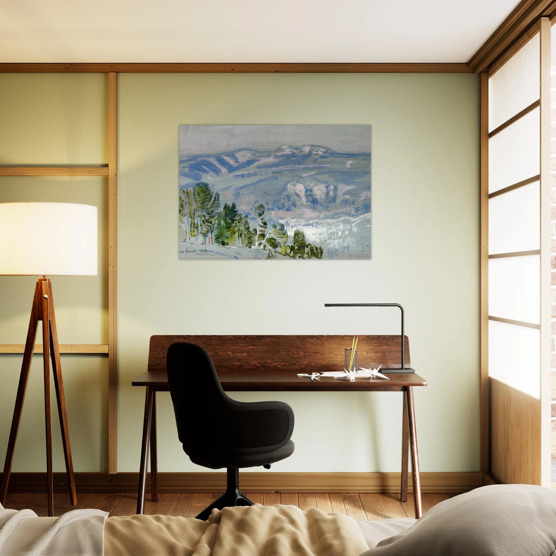 Looking towards Mount Adams from Mount Hood - Childe Hassam Brushed Aluminum Print - 70x100 cm / 28x40 inches | Childe Hassam Aluminum Print | Childe Hassam Prints