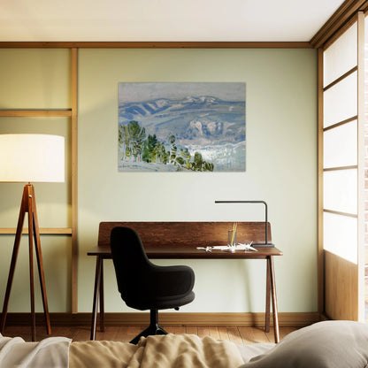 Looking towards Mount Adams from Mount Hood - Childe Hassam Brushed Aluminum Print - 70x100 cm / 28x40 inches | Childe Hassam Aluminum Print | Childe Hassam Prints