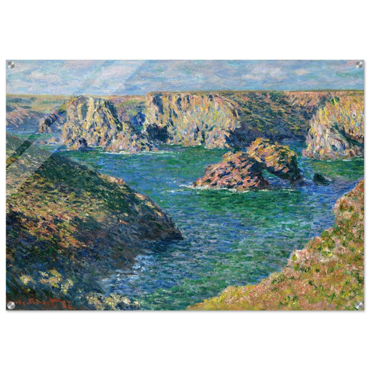 Port Donnant, Belle Ile - claude monet Acrylic Print - 70x100 cm / 28x40″ inches | claude monet Wall Art | claude monet Prints