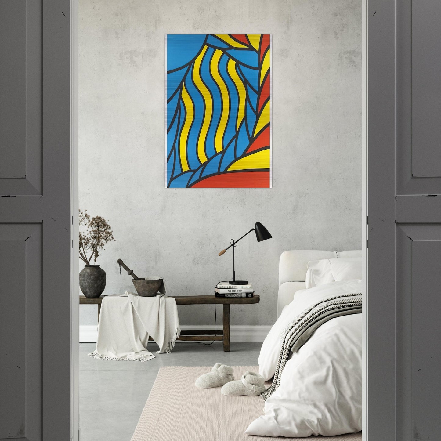 Flying Circus - 1965 - Nicholas Krushenick Brushed Aluminum Print - 70x100 cm / 28x40 inches | Nicholas Krushenick Aluminum Print | Nicholas Krushenick Prints