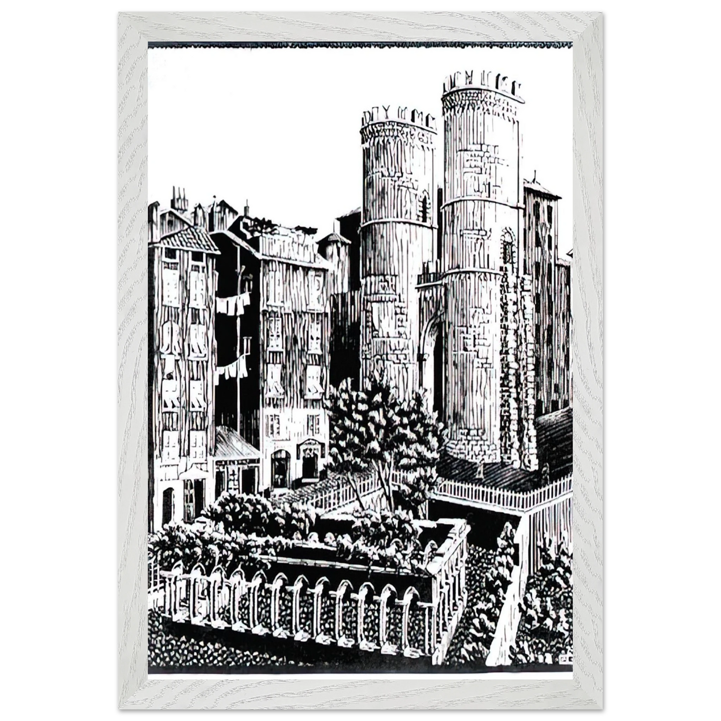 MC Escher - ESCHER (25) Wall Art - 21x29.7 cm / 8x12" - Premium Wooden Framed Poster With Fine Art Paper - Black frame