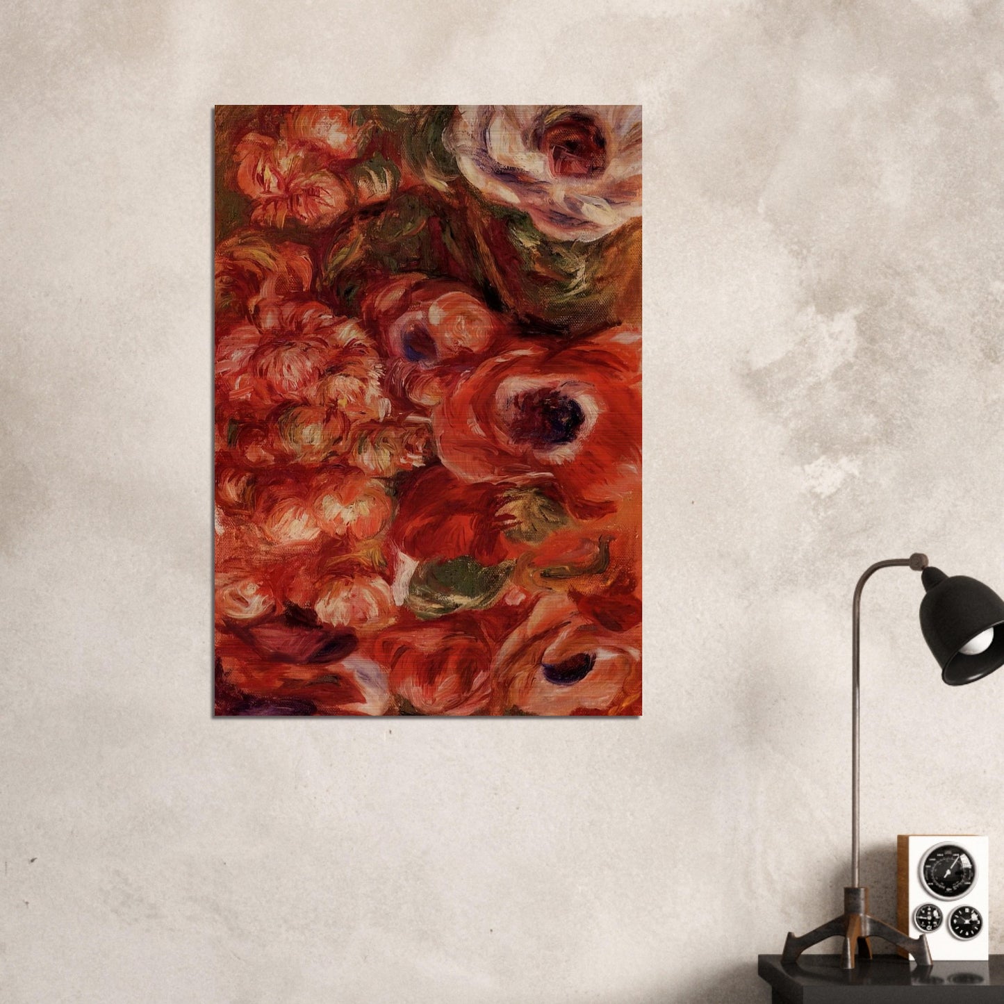 Anemonies - Pierre-Auguste Renoir Brushed Aluminum Print - 70x100 cm / 28x40 inches | Pierre-Auguste Renoir Aluminum Print | Pierre-Auguste Renoir Prints