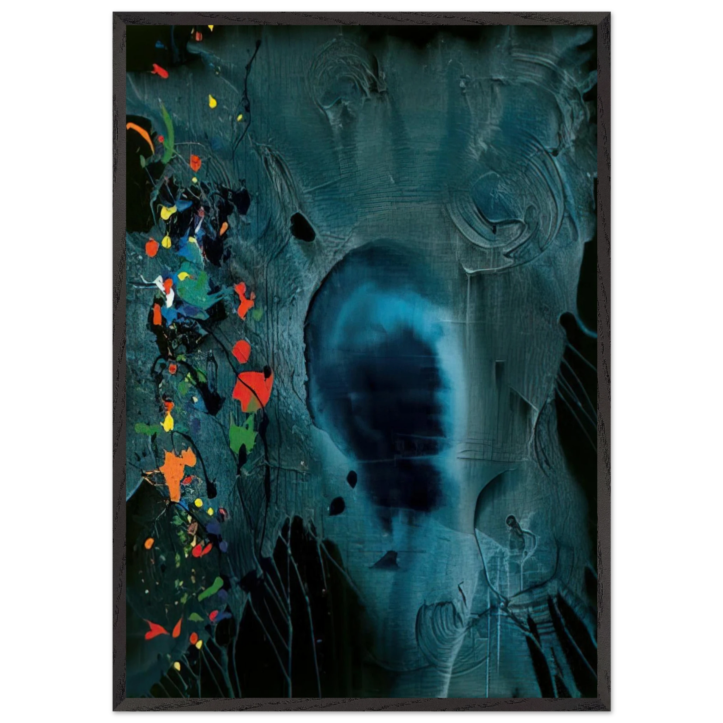 Love and Grief 54006 - 2006 - John Hoyland Framed Art Print – Black Wooden Frame - Default Title - -Framed Art Print