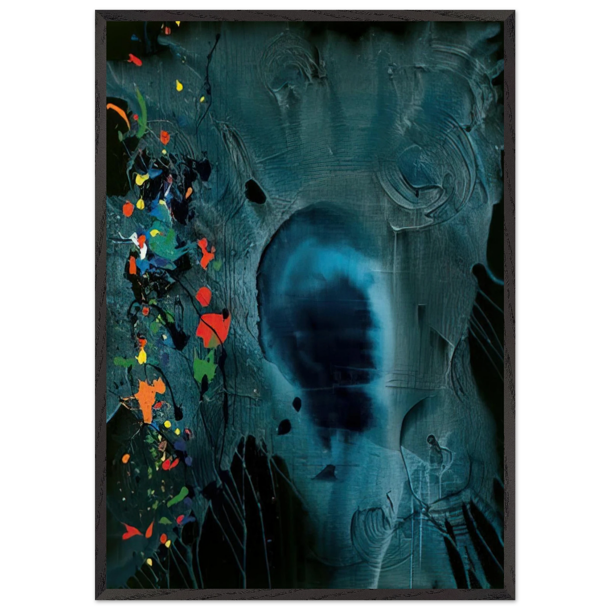 Love and Grief 54006 - 2006 - John Hoyland Framed Art Print – Black Wooden Frame - Default Title - -Framed Art Print