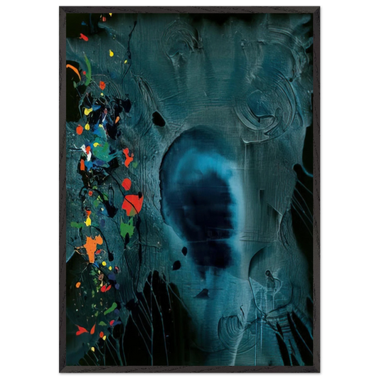 Love and Grief 54006 - 2006 - John Hoyland Framed Art Print – Black Wooden Frame - Default Title - -Framed Art Print