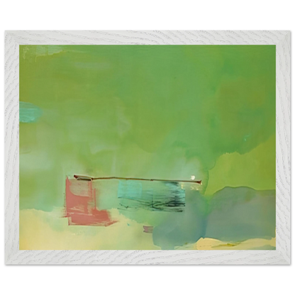 Helen Frankenthaler - Springscape - 1975 Wall art - 50x70 cm / 20x28 inches - Premium Wooden Framed Poster With Fine Art Paper-canvas - White frame
