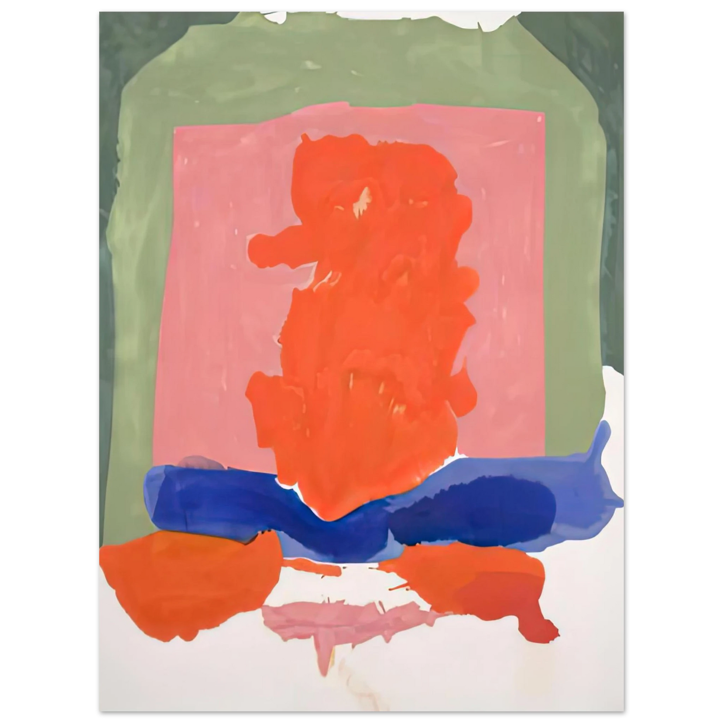 Helen Frankenthaler - Small's Paradise, 1964- Wall Art - 60x80 cm / 24x32 inches - Premium Wooden Framed Poster With Fine Art Paper - White frame