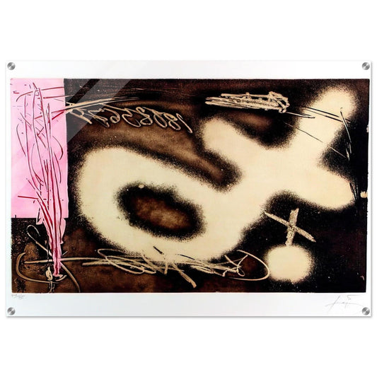 EL P NDULO INM VIL I 1982 - Antoni Tapies Acrylic Print - 70x100 cm / 28x40″ inches