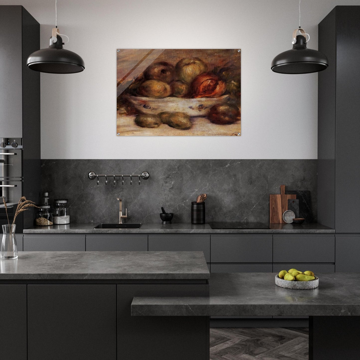 Still Life with Fruit - Pierre-Auguste Renoir Acrylic Print - 70x100 cm / 28x40″ inches