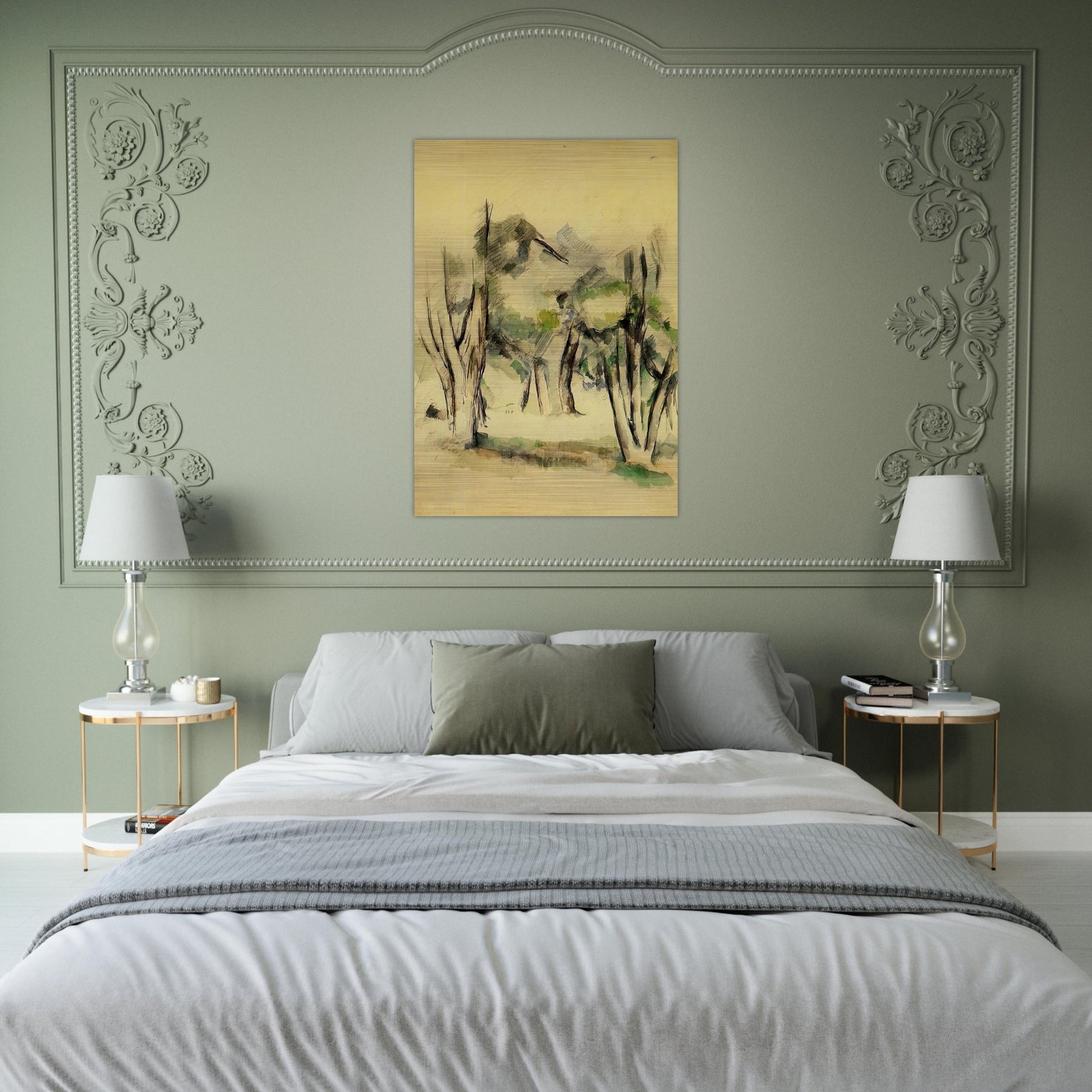 Trees - Paul Cézanne Brushed Aluminum Print - 70x100 cm / 28x40 inches | Paul Cézanne Aluminum Print | Paul Cézanne Prints