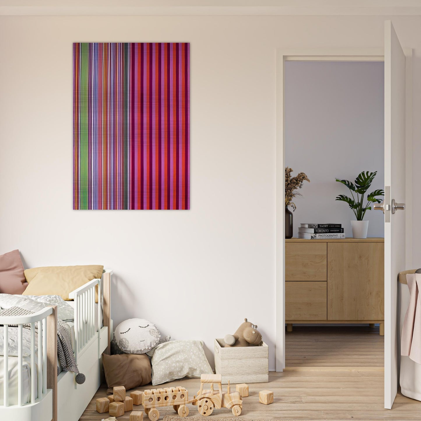 Red Baron - 1966 - Gene Davis Brushed Aluminum Print - 70x100 cm / 28x40 inches | Gene Davis Aluminum Print | Gene Davis Prints