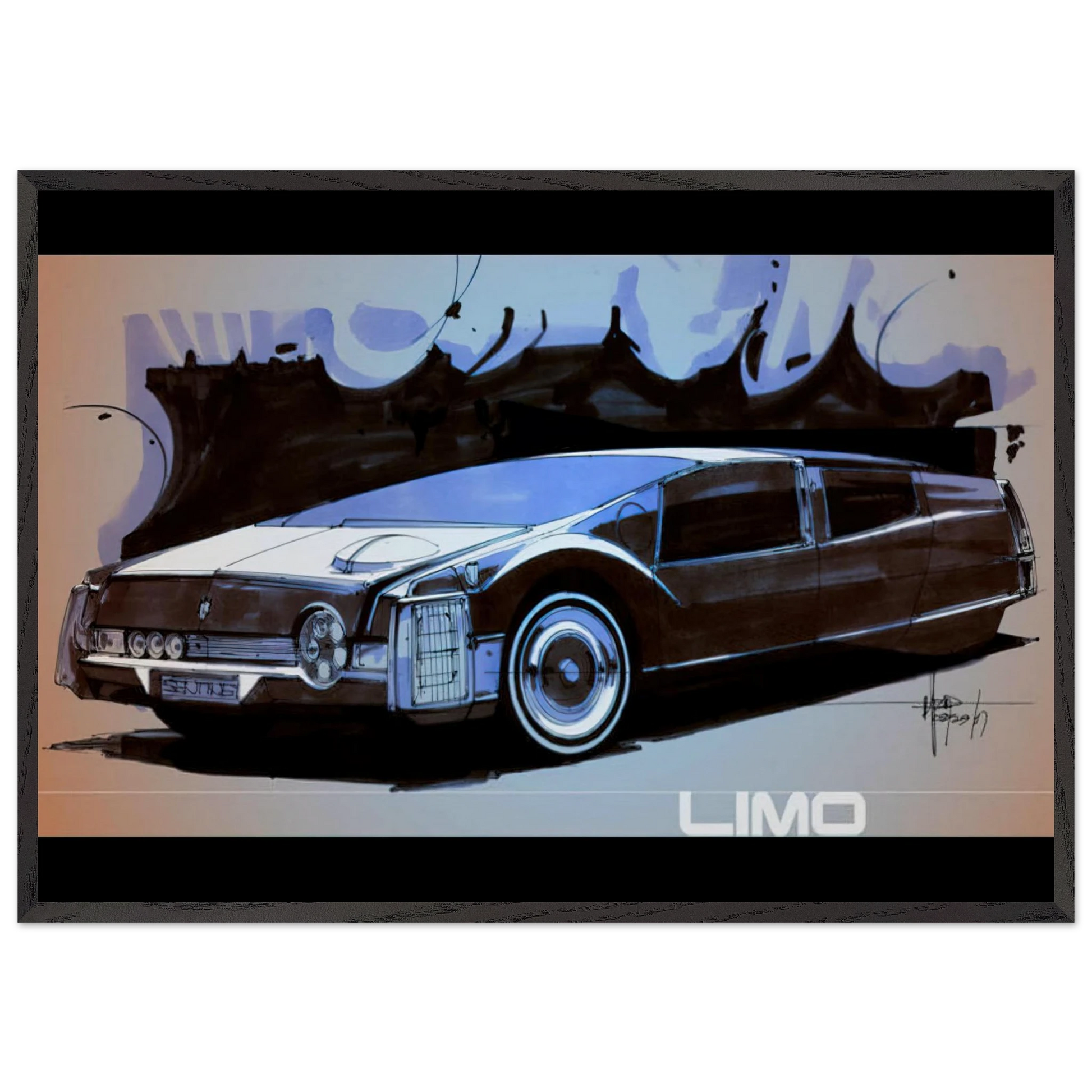 Syd Mead N15 - Syd Mead Framed Art Print – Black Wooden Frame - Default Title - -Framed Art Print