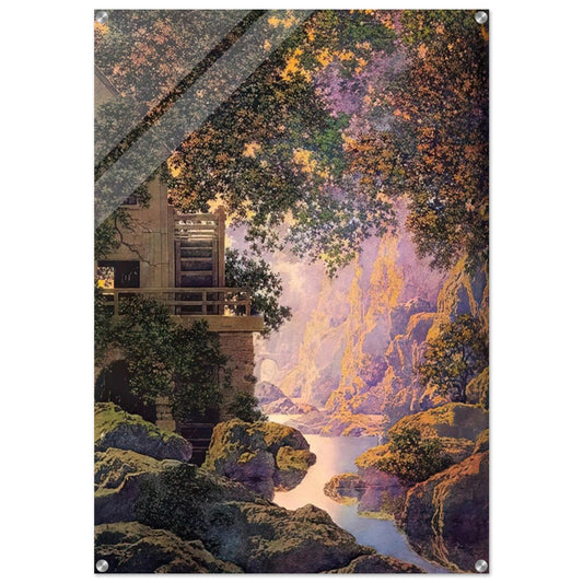 The Old Glen Mill Large - Maxfield Parrish Acrylic Print - 70x100 cm / 28x40″ inches