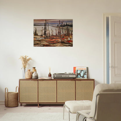 Wilderness, Deese Bay - Art Nouveau Modern - A.Y. Jackson Brushed Aluminum Print - 70x100 cm / 28x40 inches | A.Y. Jackson Aluminum Print | A.Y. Jackson Prints