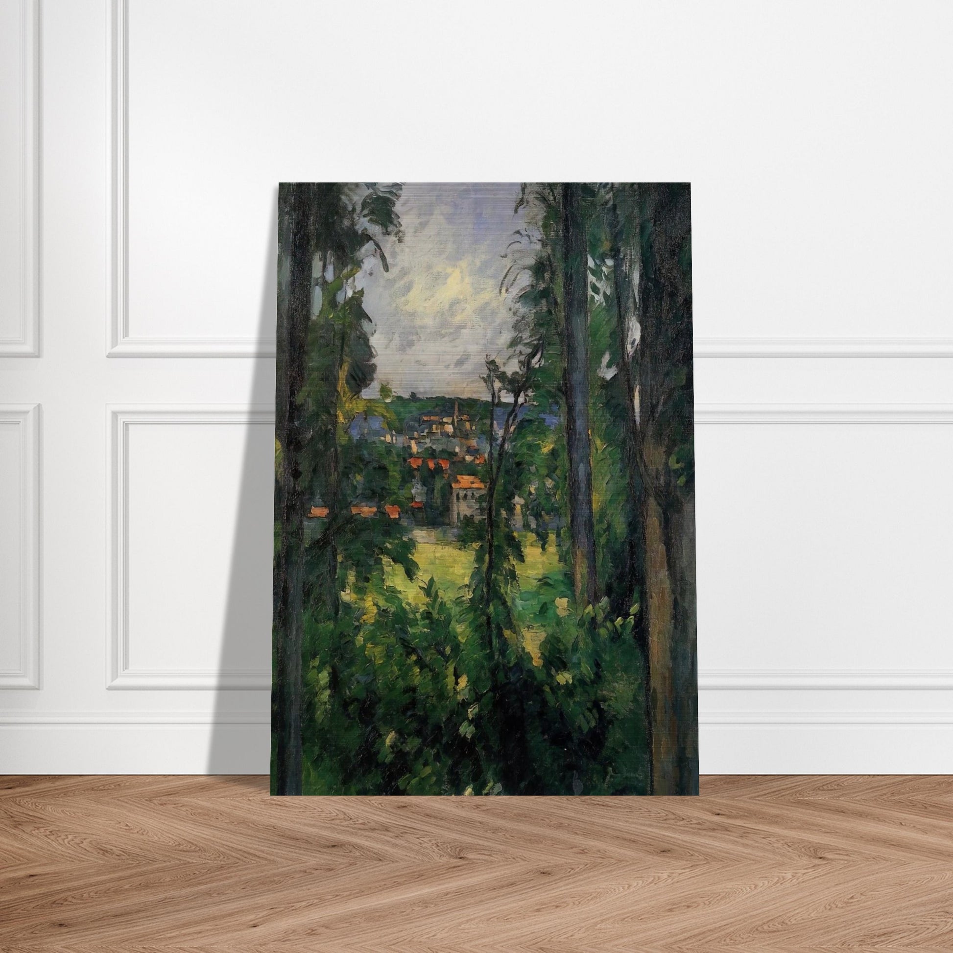 Auvers. View from Nearby - Paul Cézanne Brushed Aluminum Print - 70x100 cm / 28x40 inches | Paul Cézanne Aluminum Print | Paul Cézanne Prints